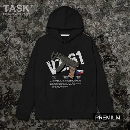 Submachine Gun VZ61 Czech weapon Military CSGO game fan cotton long sleeve hoodies harajuku Popular sweatshirt Pullovers clothes