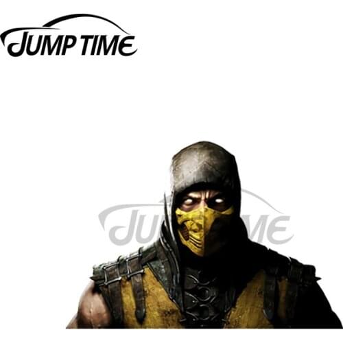 JumpTime 13 x 6cm Mortal Kombat X Scorpion Peeker Vinyl Car Stickers Motorcycle Helmet Personality JDM Assessoires Decal for VAN