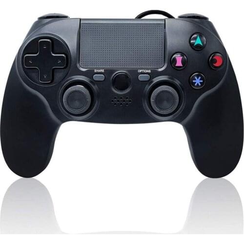 K ISHAKO For PS4 Controller Wired ,Gamepad Joystick Remote Controller for Playstation 4/ PS4 Pro/ PS4 Slim/ PC-Black
