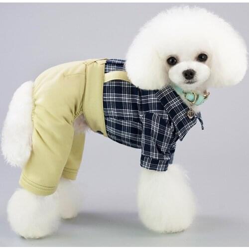New Gentleman Puppy Overalls Bow Tie Dog Suspender Trousers Festival Party Jumpsuits Rompers For Small Dog