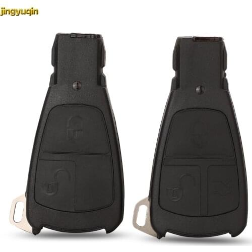 Jingyuqin 10pcs Remote Car Key Fob Shell For Mercedes-Benz C180 1998-2004 W202 C E S Class With Insert Key 2/3 Buttons Keyless