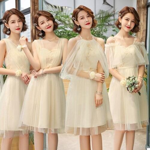 Summer Knee-length Pink Champange Net Yarn Embroidery Flower Sling High Waisi Slim Elegant Party Dress Sexy Women Dresses