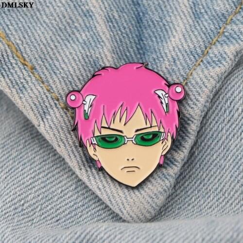 MD071 DMLSKY Anime Girl Brooch Metal Badge Icon on The Backpack Pin Brooches for Clothing Jewelry Gift