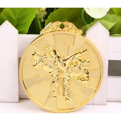 6.5cm Tae kwon do Medals Gold Color Medal and Silver Color Medal and Branze Color Medal print for free on the blank