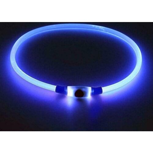 Flashing Adjustable Visibility USB Rechargeable Pet Safety Belt Necklace LED Dog Collar Super Bright Waterproof Night Light Up