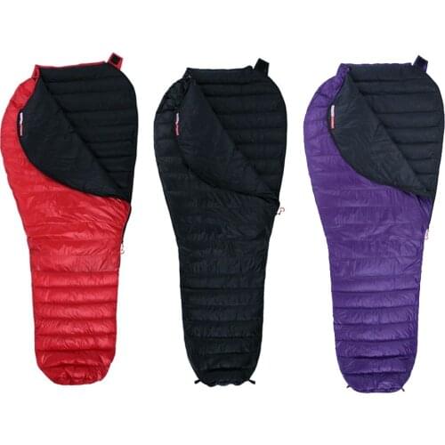 AEGISMAX 2021 New MINI mini Outdoor Camping Ultralight Mummy White Goose Down winter Sleeping Bag Nylon Bag Portable