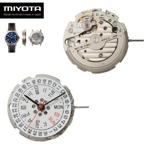 MIYOTA 820A Original Japan Import Movement 21 Jewels Automatic Mechanical Self-winding Quick Day/Date Display WindowWatch Parts