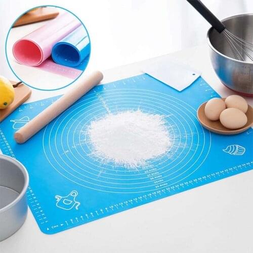 Multi-size Silicone Bakin Kneading Dough Mat Non-Stick Surface Rolling Dough Mat Pizza Cake Kitchen Cooking Pastry Pad Sheet