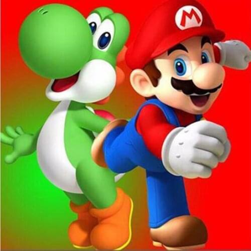 Carton Mario DIY Cross Stitch Embroidery 11CT Kits Needlework Craft Set Printed Canvas Cotton Thread Home Decoration New Design