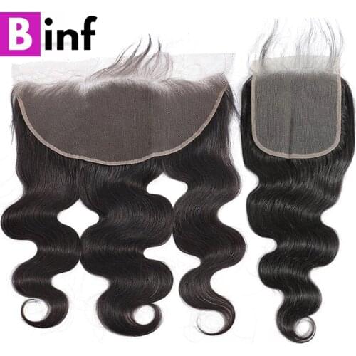 20" 22" 24" Body Wave Closure Brazilian Remy Human Hair 5x5 6x6 HD Lace Closure and Frontal Pre-plucked With Baby Hair Free Ship