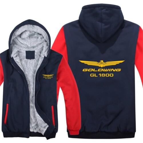 New Winter Goldwing GL1800 Hoodies Men Fashion Coat Wool Jacket Man Sweatshirts Warm Hoody Long Sleeve Coat