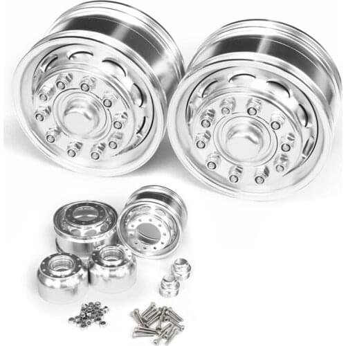 LESU 1/14 Front Unpowered Wheel Metal Hub Part B For DIY Tamiya Model RC Tractor Truck TH02489-SMT5