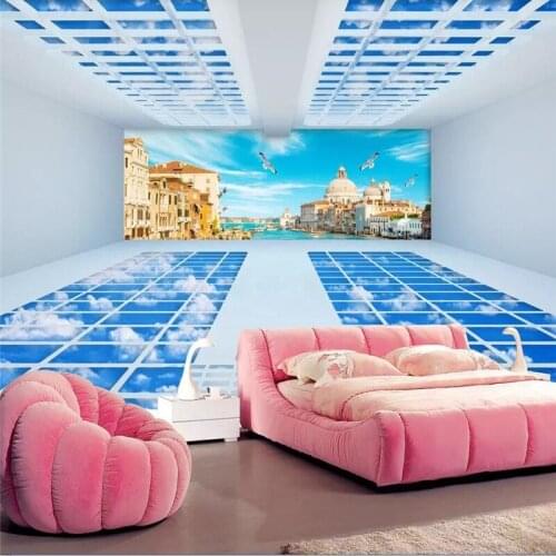 Spatial expansion of 3D background wall large murals