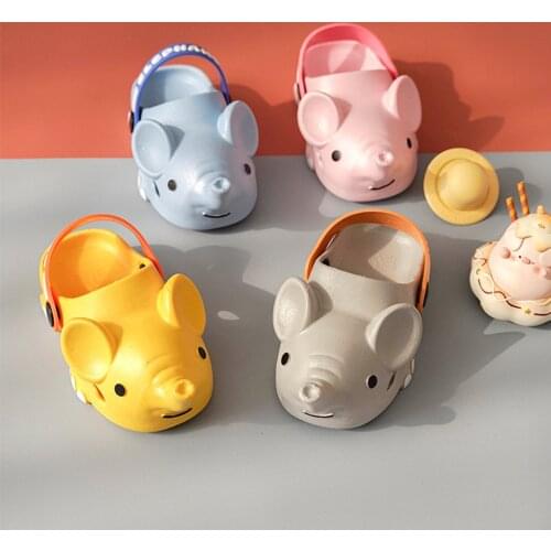 Kids Elephant Shape Sandals Summer Toddler Children Slippers Baby EVA Soft Non-Slip Shoes Boy Girl Waterproof Hole Shoes Тапочки