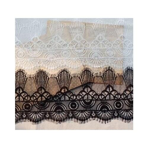 Wide 18cm Openwork Eyelash Lace DIY Wedding Dress Home veil Clothes Long Accessories