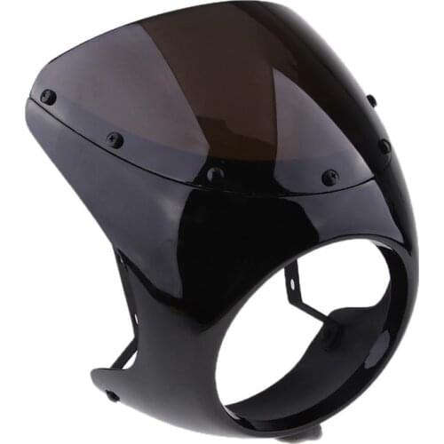 Universal Motorcycle 7" Headlight Fairing Mask Wind Screen Front Fork Mount Kits For Harley For Kawasaki For Honda Motorbike