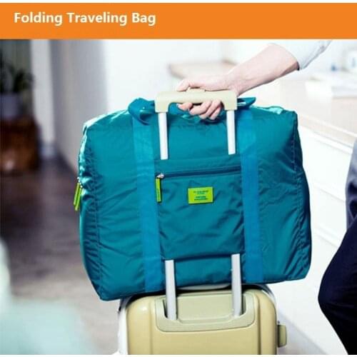 Waterproof Nylon Folding Traveling Bags Large Capacity Suitcases Pull Rod Bags And Finishing Luggage Travel Handbags Wholesale