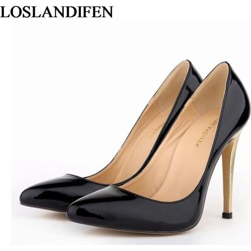 Top Quality Elegant Gold Heels Women Pumps Pointed Toe Thin High Heels 2020 New Fashion Luxury Women Shoes NLK-A0121