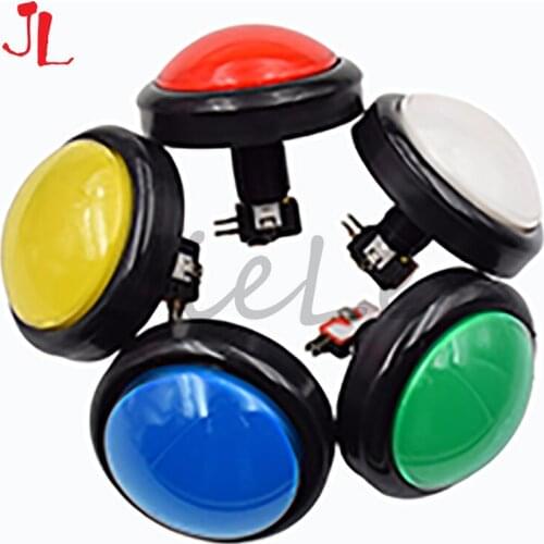 1 pcs 100mm 5 colors LED arcade button Jumbo Dome Illuminated Arcade Push Button Switch Machine Pressure Controler Switches free