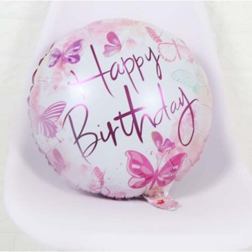 18 inch Round Happy Birthday Foil Balloons High Quality Birthday Celebration Globos Party Decoration Toy Aluminium Balloons