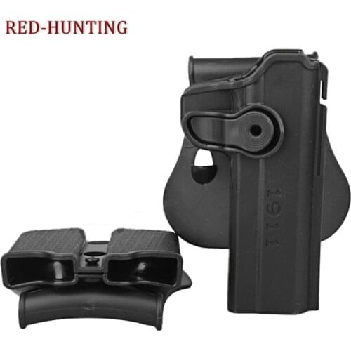1911 Gun Holster Polymer Retention Roto Holster and Double Magazine Holder Fits Colt 1911
