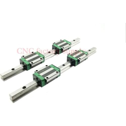 2pcs linear rail HGR25-L-1200mm cnc parts and 4pcs HGW25CA linear guide rails block cnc parts