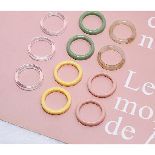 20pcs Japanese Style Multicolor Fresh Minimalist Resin Ring Pendant diy Fashion Jewelry Earrings Accessories Material