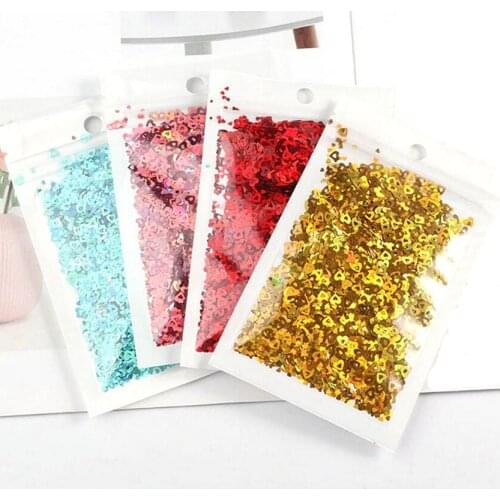 4mm Hollow Laser Heart Glitter Sequins Stuff Nail Art Jewelry Fillings Accessory DIY Charms Handmade Dried Flower UV Resin Craft