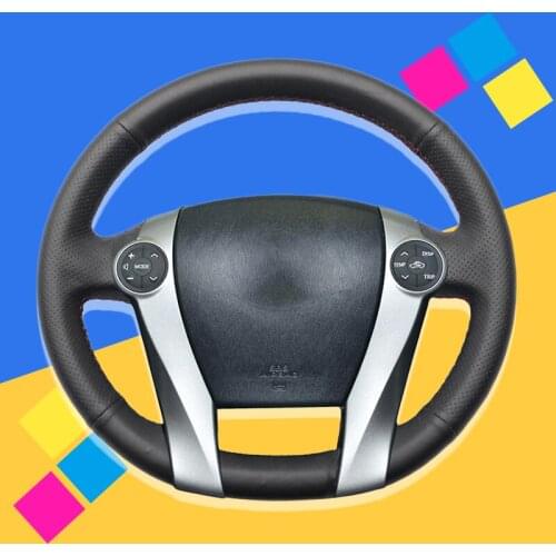 Auto Braid On The Steering Wheel Cover for Toyota Prius 30(XW30) 2009-2015 Prius C(US)2012-2017 Prius V(US) Car Covers Styling
