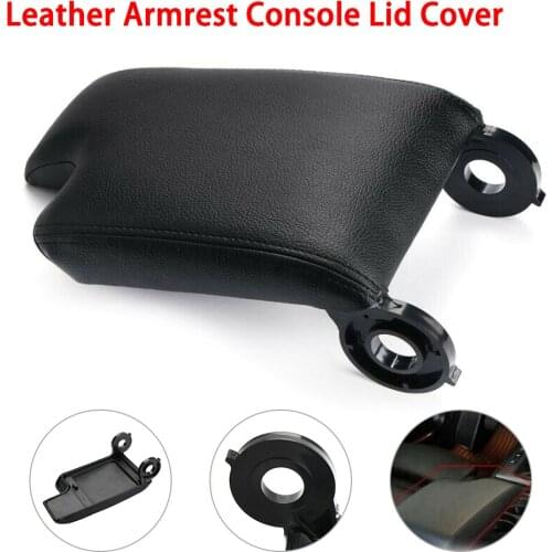 Black Leather Armrest Center Console Lid Cover For BMW E46 3 Series 1999~2004 Armrest Cover Shell Auto Car Accessories