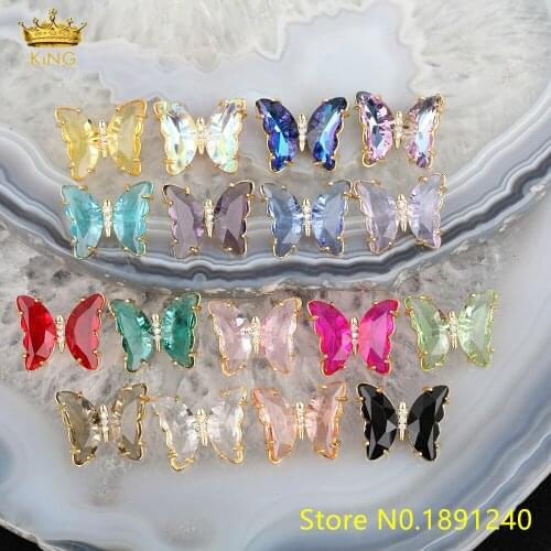 The Design Feels Transparent Color Butterfly Button Female Compact Temperament Contracted Pendant Is Acted The Role Of Article