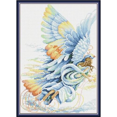 Flying Angel 5D Diamond Painting Full Drill Square Diamond Embroidery Icons Cross Stitch Rhinestone Pictures Mosaic Home Decor