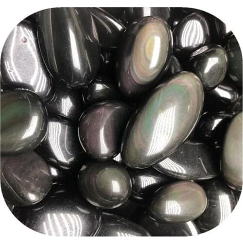 New arrivals 25-30mm healing crystals gemstone natural rainbow eye obsidian tumbled stone for sale