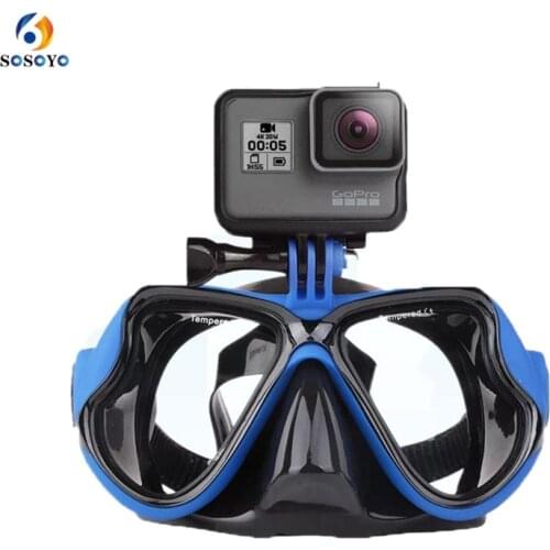 Underwater Diving Mask Snorkel Swimming Goggles for GoPro 8 7 6 5 4 3 SJCAM Sports Camera Waterproof shell Housing Accessories