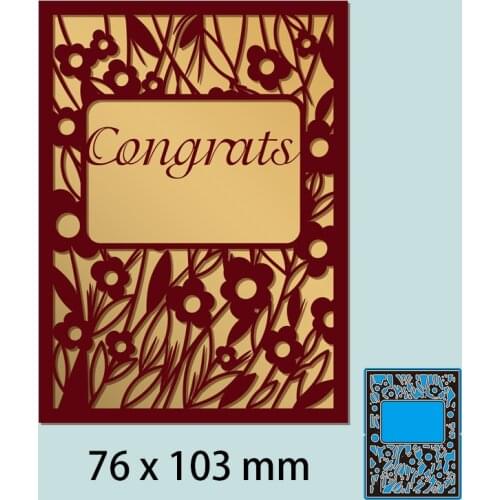 Cutting Metal Dies Hollow Flower Grid New Stencils DIY Scrap booking Paper Cards Craft Making Craft Decoration 76*103 mm