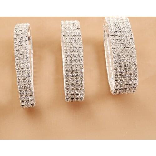 Multilayer Full Crystal Bangles for Women Fashion Sparkling Bridal Bracelet Wedding Bridesmaid Bracelet Wholesale Jewelry