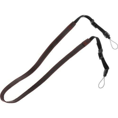 Camera Shoulder Neck Adjustable Faux Leather Strap Universal Accessories Black for Nikon Canon Sony Samsung Pentax ETC