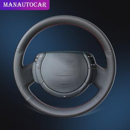 Car Braid On The Steering Wheel Cover for Citroen Triumph C4 2005-2010 DIY Auto Braiding Covers Car-styling Interior Accessories