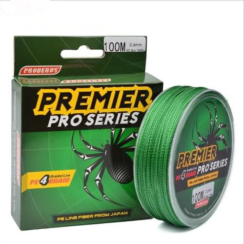 4 series 100 meters PE Braided Fishing Line 6-100LB Multifilament Fishing Lines For Carp Fishing Tackle Saltwater Fishing