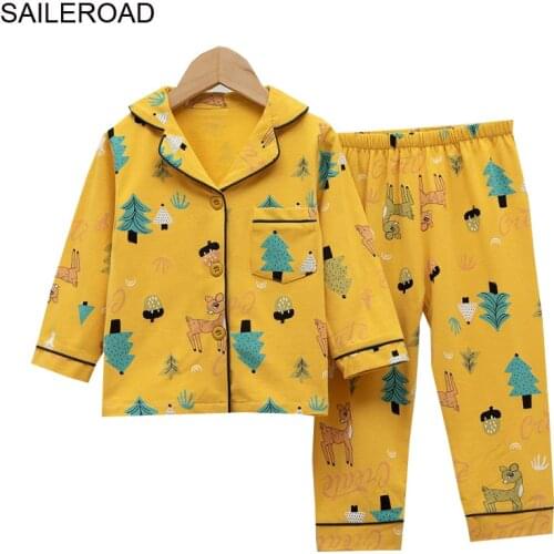 TUONXYE Children Cartoon Dinosaur Pajamas For Girls Kids Animal Printed Pyjamas Girls Pajamas Child Home Wear Boys Sleepwear