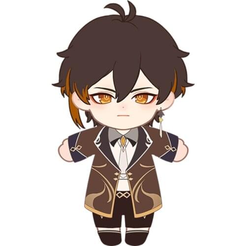 New Limit Genshin Impact Zhong Li 20cm Plush Doll With Clothes Toy Body Soft Cosplay Birthday Gifts Genshin Impact ZhongLi suits