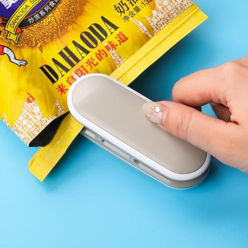 Portable Mini Sealing Household Machine Heat Sealer Capper Food Saver Plastic Bags Package Clips Mini Gadget Kitchen Accessories