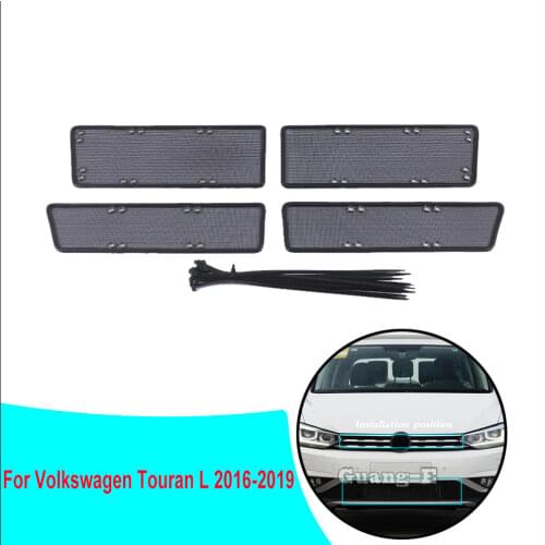 Car Grille Grill Insect Prevention Net Trim Front Defend Insects Grid Parts For VW Volkswagen Touran L 2016 2017 2018 2019