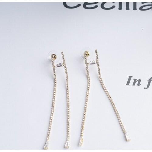 Dangle earrings zircon earrings in S925 needles for women girls luxury drop earrings for daily for party wedding jewelry