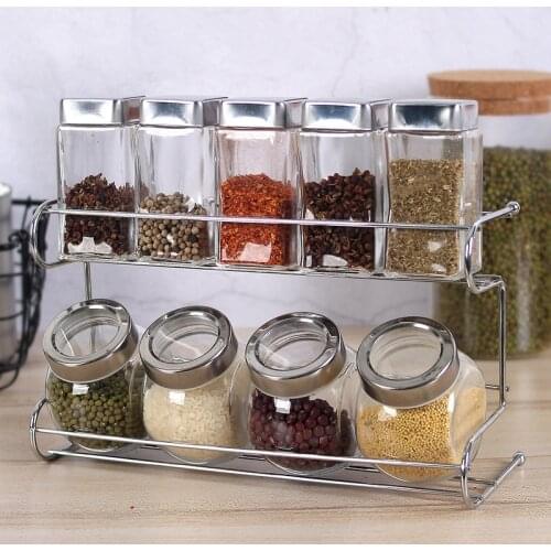Kitchenware Glass Condiment Bottle Salt Tank Condiment Bottle Receiving Box Combination Condiment Bottle Set