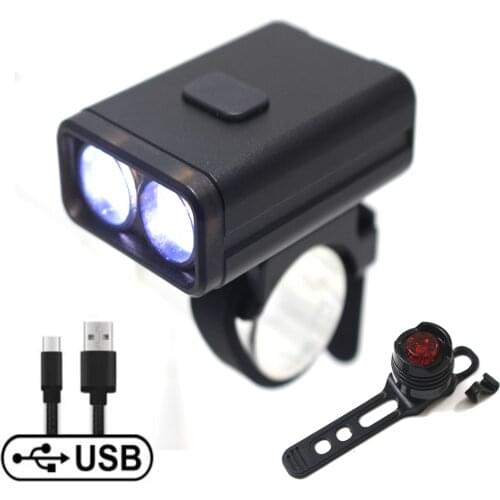 LED Bicycle Waterproof Lights USB Rechargeable Bike Tail Light Helmet Light,Front Lights Suitable for All Bike MTB Bike
