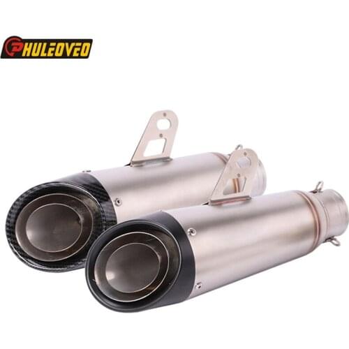 Inlet 51mm 61mm Motorcycle Exhaust Pipe Muffler Escape Demper for CBR300 NK400 BJ600 R1 R3 R6 R25 ZX-6R MT09 MT07 BMW Motorcycle