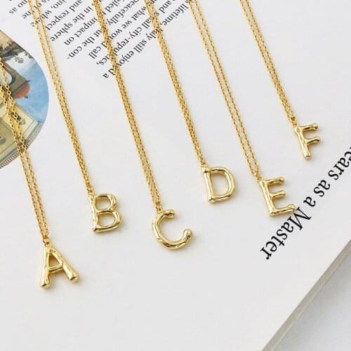 WTLTC 100% 925 Sterling Sliver Tiny Letter Pendant Necklaces for Women Drop Small Initial Chokers Minimal Layering Necklaces