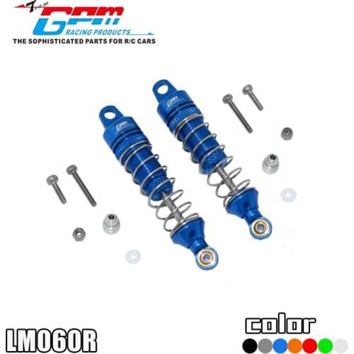 CNC machining aluminum alloy rear shock absorbers for LOSI 1/18 Mini-T 2.0 2WD Stadium Midpoint distance 60MM