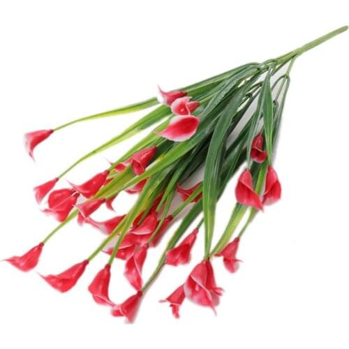 1 Bouquet 5 Branches Artificial Calla Lily Flower Wedding Table Plant Home Decor